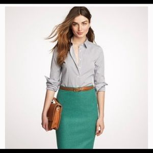 J. Crew Perfect Pencil Skirt Green 12